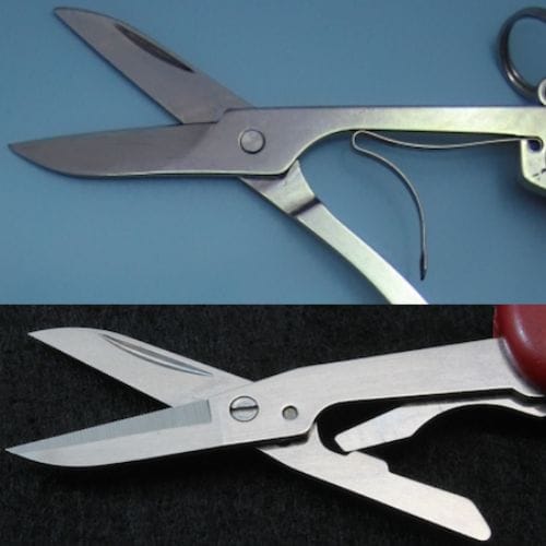 Victorinox Vs Wenger Scissors design